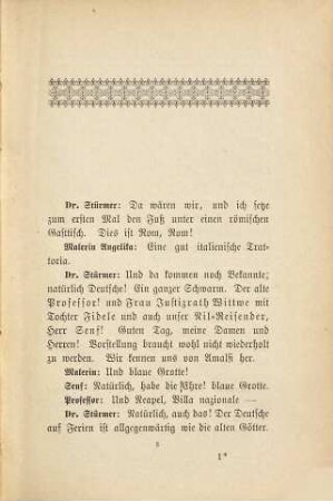 Unterhaltungen in Rom : Fünf Gespräche deutscher Reisender, herausgegeben von Theodor Birt 