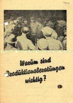 Propagandaschrift des FDGB zur Produktionssteigerung