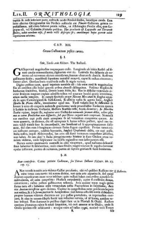 Cap. XIII. Genus Gallinaceum postico carens