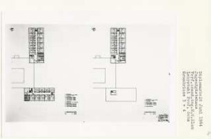 Jugendgästehaus, Berlin-Wedding (Diplomarbeit bei Karl Wilhelm Ochs): Grundriss 2. und 3. Obergeschoss 1:200