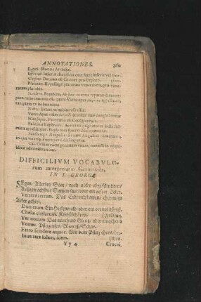 Difficilium Vocabulorum interpretatio Germanica.