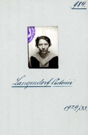 Langendorf, Antonie, KPD