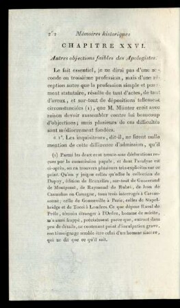 Chapitre XXVI. Autres objections faibles des Apologistes.