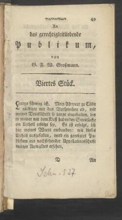 Viertes Stück