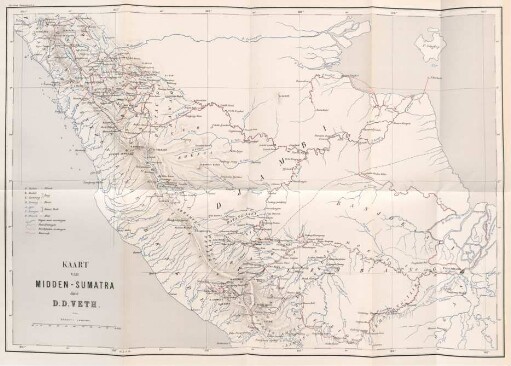 Kaart van Midden-Sumatra