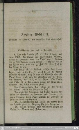 Zweiter Abschnitt. Erklärung der Tabellen, mit Beipielen ihres Gebrauches