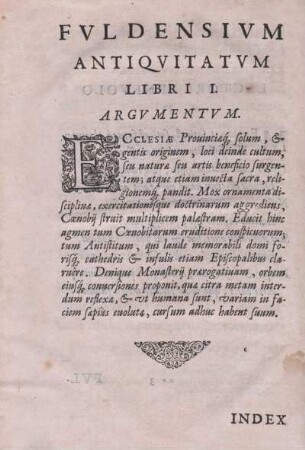 Libri I. Argumentum.