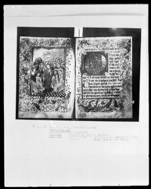Niederländisches Gebetbuch mit Kalender der Diözese Utrecht — Ausgießung des heiligen Geistes, Folio 88verso