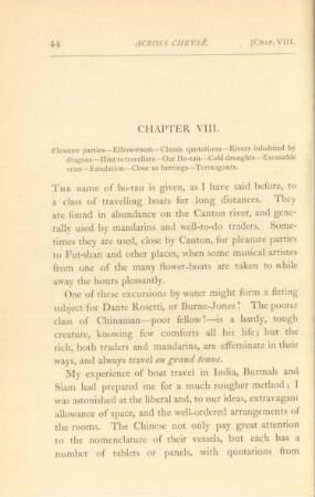 Chapter VIII. Pleasure parties ...