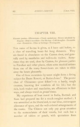 Chapter VIII. Pleasure parties ...