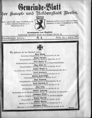1915,1: Nr. 1, 3. Januar 1915