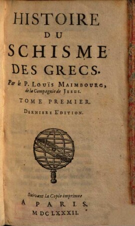 Histoire Du Schisme Des Grecs, 1