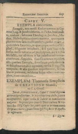 Caput V. Exempla concernens