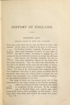 History of England from the accession of James I. to the outbreak of the Civil War : 1603 - 1642, 8