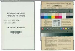 Entnazifizierung Heinrich Holtkamp, geb. 02.06.1911 (Kassierer)