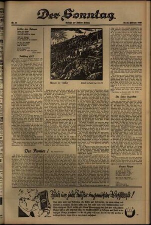 Dritte Ausgabe vom Samstag, den 20. Februar 1937.