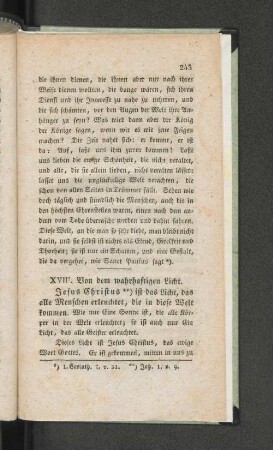 XVIII. Von dem wahrhaftigen Licht.