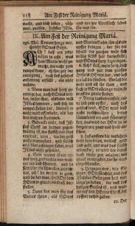 IX. Am Fest der Reinigung Mariæ