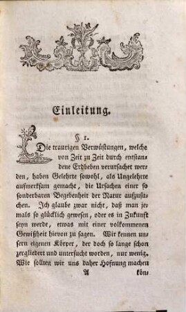 Versuch einer Sismotheologie, oder physikalisch-theologische Betrachtung über die Erdbeben