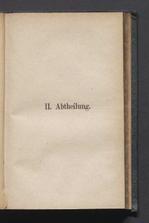 II. Abtheilung