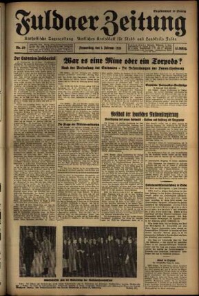 Ausgabe vom Donnerstag, den 03. Februar 1938.
