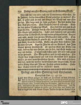 Erster Sonntag nach Epiphanias.