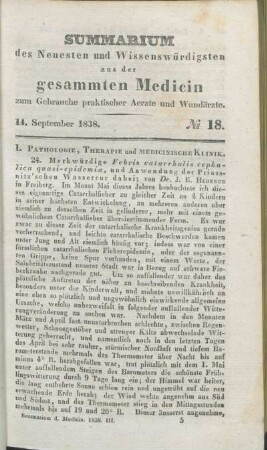 14. September 1838. No 18.