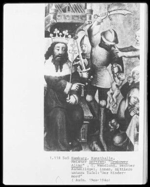 Grabower Altar — Herodes befiehlt, die Kinder umzubringen