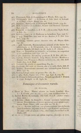 Botanique et économie rurale