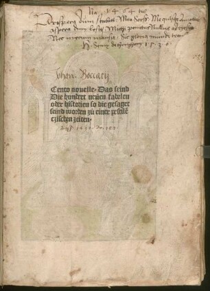 Cento nouelle. Das seind Die hundert neüen fabelen oder historien : so die gesaget seind worden zů einer pestile[n]czischen zeiten