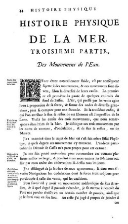 Troisieme Partie. Des Mouvemens de l'Eau