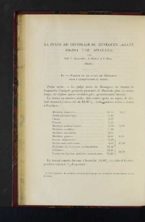 La Pulpe De Défibrage Du Henequen (Agave Rigida Var. Sisalana).