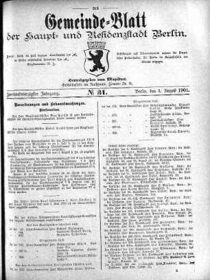 1901,31: No. 31, 4. August 1901