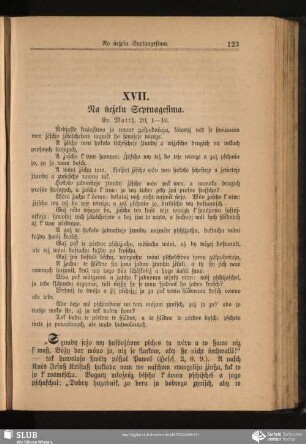 XVII. Na ńeźelu Septuagesima