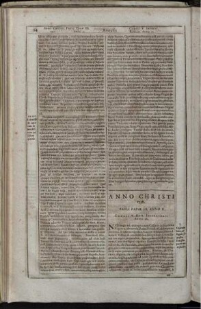 Anno Christi 1536. Pauli Papae III. Anno II. Caroli V. Rom. Imperatoris Anno 16