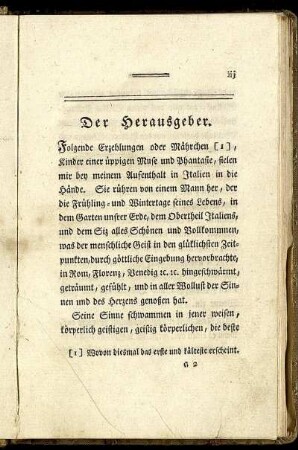 Der Herausgeber.