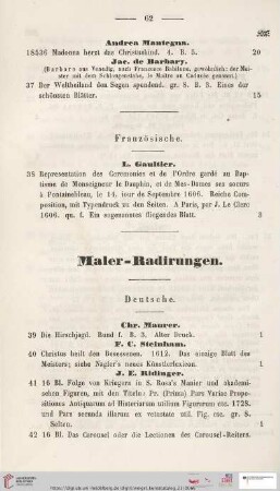 Maler-Radierungen (Nr. 39 - 91)
