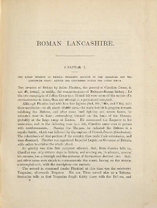 Roman Lancashire; or a description of Roman Remains in the county palatine of Lancaster : By W. Thompson Watkin
