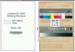 Entnazifizierung Willi Kuehl , geb. 09.07.1906 (Techniker)