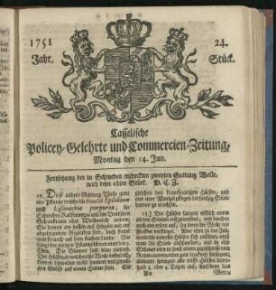 24. Stueck, Montag den 14. Jun. 1751
