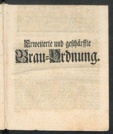 Erweiterte und geschärffte Brau-Ordnung.