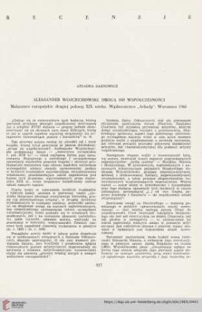 31: [Rezension von: Aleksander Wojciechowski, Droga do współczesności. Malarstwo europejskie drugiej połowy XIX wieku]