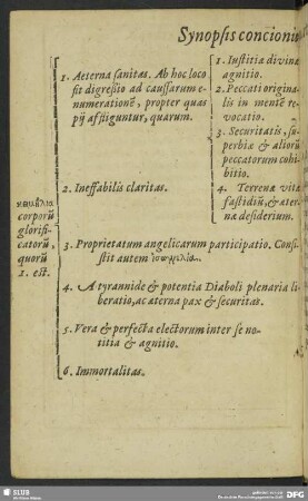 Synopsis concionis quartae, quae continet