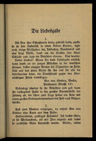 5-12, Die Liebesgabe