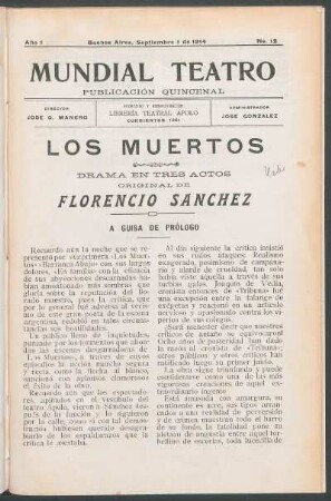 1914001200: Los muertos : drama en tres actos