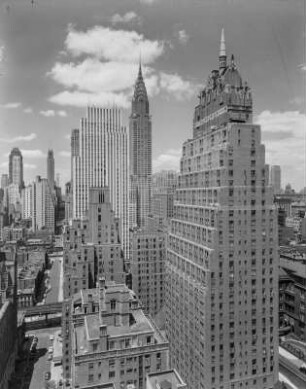 New York, Blick von Tudor City zum Chrysler Building