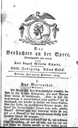 8. Stueck, 23. Februar 1824