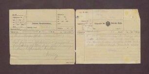 Telegramme von Nositz an Kurt Hahn; Planung eines Besuchs in Schloss Salem