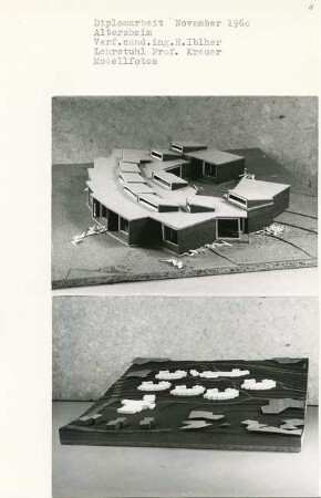 Altersheim, Hamburg-Harburg (Diplomarbeit bei Willy Kreuer): Modellfotos
