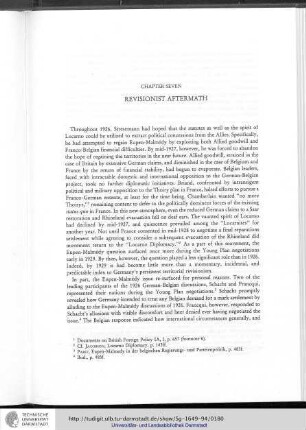 Chapter Seven - Revisionist Aftermath